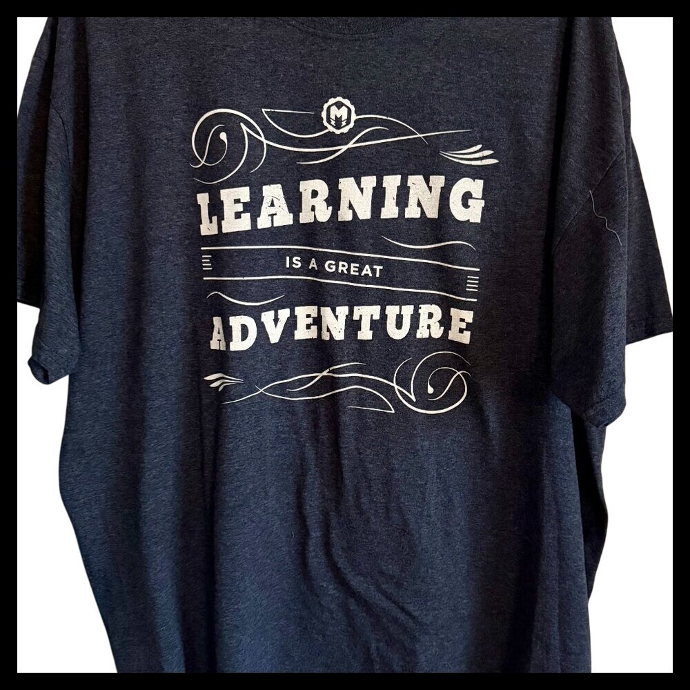 Learning Is A Great Adventure Fruit of the Loom XL Graphic T-Shirt